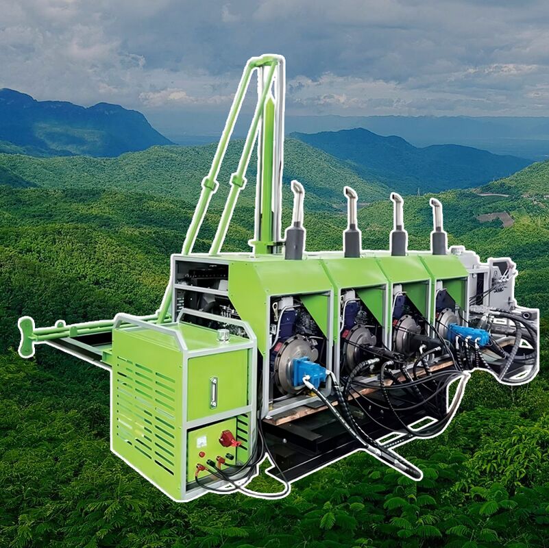 Remote Controlled Rigging Hydraulic Core Drill Rig for Deep Exploration - 1000M Capacity